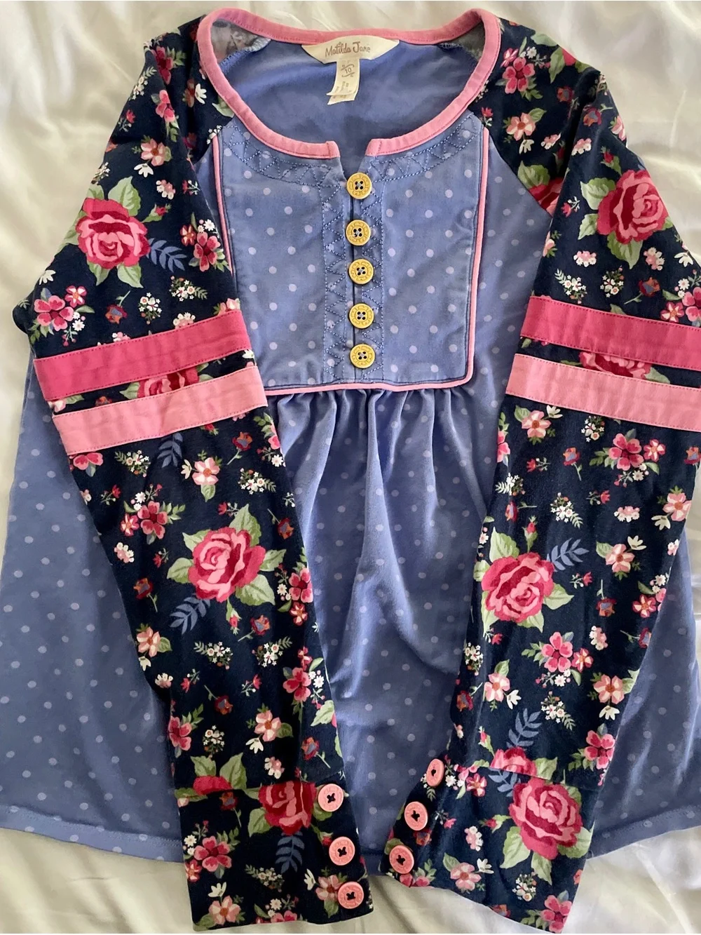 Matilda Jane lavender polka